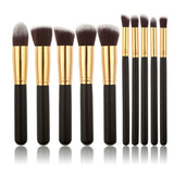 Free Shipping 10pcs/set Professional Makeup Brushes Set,Kit De Pinceis Make Up Brush Maleta De Maquiagen For Women Girl Lady