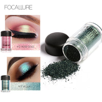 New 2017 Metallic Eyes Shadow Color Cosmetics for Women Focallure Brand Shimmer Loose Powder Eyeshadow Pigments Makeup