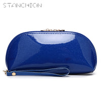 STANCHION Mini PU Patent Leather Women Evening Bags Candy Color Clutches Shiny Star Evening Bags