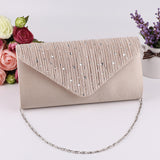 PACGOTH European and American Style Delicate Stain Clutch Evening Bags With Rhinestone Wedding HQ Women's Day Clutches Bags 1 PC