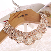 Free Shipping 70cm New fashion popular fake collar choker necklace Sequined beads women statement necklace