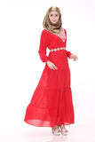 Double layer Appliques Waist daewoo nexia turkish islamic clothing robe fille dubai abaya pakistani dress muslim clothes Hot New
