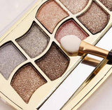 Professional Eye Makeup 12 Colors Eyeshadow Palette Gold Smoky Cosmetics Makeup Palette Diamond Bright Glitter Eye Shadow