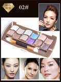 Professional Eye Makeup 12 Colors Eyeshadow Palette Gold Smoky Cosmetics Makeup Palette Diamond Bright Glitter Eye Shadow