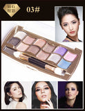 Professional Eye Makeup 12 Colors Eyeshadow Palette Gold Smoky Cosmetics Makeup Palette Diamond Bright Glitter Eye Shadow