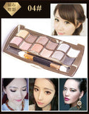 Professional Eye Makeup 12 Colors Eyeshadow Palette Gold Smoky Cosmetics Makeup Palette Diamond Bright Glitter Eye Shadow