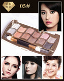 Professional Eye Makeup 12 Colors Eyeshadow Palette Gold Smoky Cosmetics Makeup Palette Diamond Bright Glitter Eye Shadow