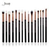 Jessup Brand Rose Gold/Black Professional Makeup Brushes Set Make up Brush Tools kit Eye Liner Shader natural-synthetic hair