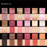 FOCALLURE 18 Colors Eyeshadow Palette Matte Diamond Glitter Matallic Eye Shadow in One Palette Blush Makeup Set for Beauty
