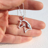hzew Jewelry Simple Necklaces Horse Jewelry Pendant Necklace Zinc Alloy Horses Punk Necklace
