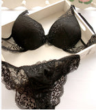 Sexy Lace Bra Set Women Underwear Set Push Up Bra Set Sexy Lcae Briefs Lingerie 3/4 Cup 70B 75B 80ABC