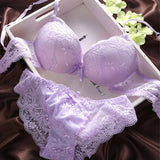 Sexy Lace Bra Set Women Underwear Set Push Up Bra Set Sexy Lcae Briefs Lingerie 3/4 Cup 70B 75B 80ABC