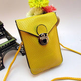 Mini PU Leather Plaid Criss-Cross Pattern BagWomen's Wallet Shoulder Bags Handbag