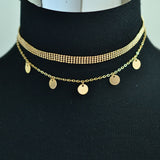 ALYXUY jewelry New fashion trendy round bead chain link choker necklace gift for women girl N2154