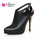 Universe Women Shoe Genuine Leather SEXY Pump Super High Heels Thin Heel C022