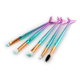 GUJHUI 15Pcs Fish Tail Makeup Brush Set Powder Foundation Eyeshadow Eyelash Blending Blush Contour Make Up Brushes Kit Cosmetics