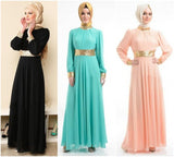 2017 New Fashion Chiffon islamic abaya dresses for women Dress female saudi indonesia pakistan abaya for women robe clothing
