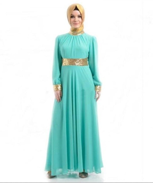 islamic long dress 2017 2017 Trumpet Plus Size Green Islamic Wedding Dress Gown