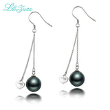 L&zuan S925 Silver Pearl Drop Earring Long For Womens Elegant and Graceful Trendy Seashell Heart pearls Fine Jewelry Party Gift