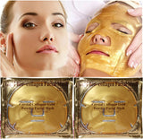 Gold Bio-Collagen Eye Mask 5 pairs+ Facial Mask 5pcs/lot Crystal Gold Powder Collagen Moisturizing Anti-aging 2017 New Hot