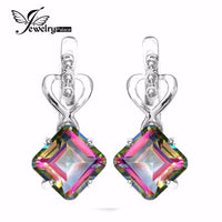 Big 8.3ct Natural Fire Rainbow Mystic Topaz Drop Earrings 925 Solid Sterling Silver For Women Party Gift Fashion Jewelry Restore