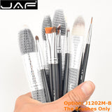 JAF Brand 12pcs Makeup Brushes Kit Holder Tube Convenient Portable Leather Cup Natural Hair Synthetic Duo Fiber Studio J1204MCB