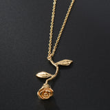 Meyfflin Collier Femme Rose Flower Pendant Necklace for Women 2018 Gold Color Charm Statement Necklace Choker Maxi Boho Jewelry
