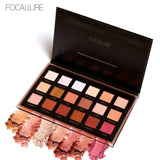 FOCALLURE 18Colors Eyeshadow Makeup Shimmer Matte Pigment Eye Shadow Cosmetics Mineral Nude Glitter Eye Palette of Shades