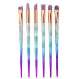 Diamond Rainbow Make Up Brush Set Professional Eye Make Up Eyeliner Eyebrow Eyeshadow Brush Set Rose Gold Makeup Brushes