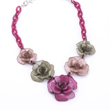 2017 Spring New Collection Fashion Beautiful Resin Clover Flower Necklaces & Pendants For Young Girl Gift Jewelry