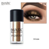 IMAGIC New Eyeshadow Loose Pigment Shadows Eyes Metallic Glitte Powder  Metallic Loose Eye Shadow Color Makeup