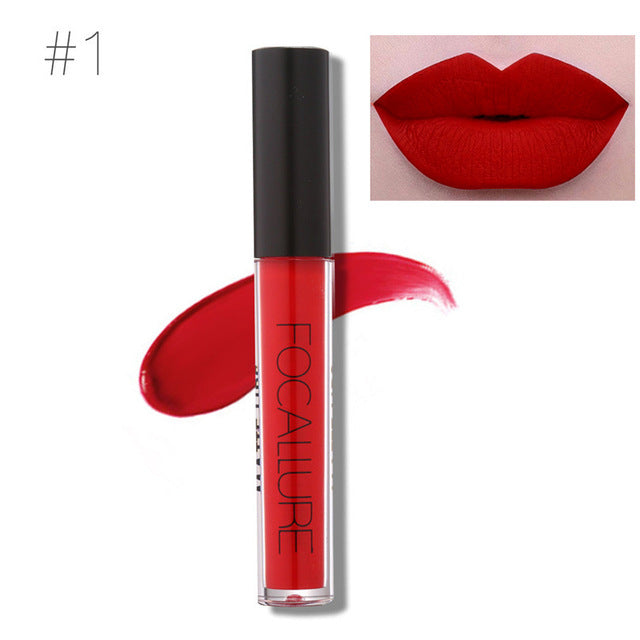 Focallure Brand Matte Liquild Lipstick Nude Makeup Long Lasting Shimmer Pigments Lips Tint Moisturizer Lip Gloss Maquiagem
