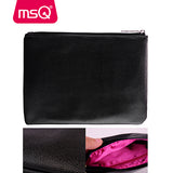 MSQ Pro 15pcs Makeup Brushes Set Powder Foundation Eyeshadow Make Up Brushes Cosmetics Soft Synthetic Hair With PU Leather Case