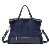 LOVEVOOK brand fashion female shoulder bag high quality patchwork split leather retro handbag ladies tote bag for office work