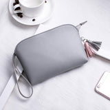 2018 Fashion Women Tassels Shell Small Tote Bag Female Leather Handbag Coin Purse Phone Bag evening clutch bags bolsas feminina