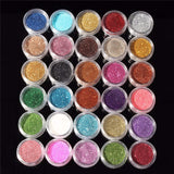 30pcs Mixed Colors Eyeshadow Powder Pigment Glitter Mineral Spangle Eyeshadow Makeup Cosmetic Set Long-lasting 2018 Random Color