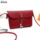 xiniu New Arrive Famous Design Vintage Luxury Fashion Women's Vintage Small Deer Pendant Leather Crossbody Shoulder Bag