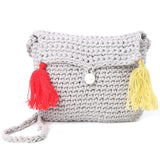THINKTHENDO Casual Shoulder Bag Needles Knitted Bags Tassel Crossbody Bag for Girls Children 3 Color