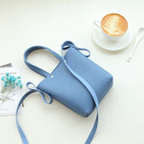 INHO CHANCY Fashion Litchi Grain PU Leather Small Women Bucket Handbag Female Mobile Shoulder Messenger Bag Bolsa Feminina Sac