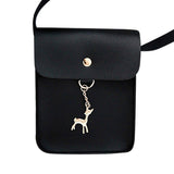 Women's Vintage Small Deer Pendant Leather Crossbody Shoulder Bag Zero Bag Flap Bag Dropshipping Wholesale #Y