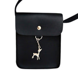 Women's Vintage Small Deer Pendant Leather Crossbody Shoulder Bag Zero Bag Flap Bag Dropshipping Wholesale #Y