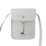 Women's Vintage Small Deer Pendant Leather Crossbody Shoulder Bag Zero Bag Flap Bag Dropshipping Wholesale #Y