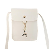 Women's Vintage Small Deer Pendant Leather Crossbody Shoulder Bag Zero Bag Flap Bag Dropshipping Wholesale #Y
